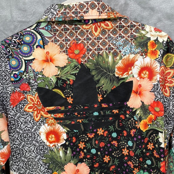 Adidas Farm Rio Track Jacket US Small Jardim Agharta Floral Firebird Trefoil - Picture 6 of 9
